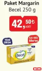 BECEL PAKET MARGARİN 250 G fiyat ve kampanya bilgisi